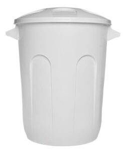 Lixeira Plástica C/Tampa 30L Branco, JAGUAR
