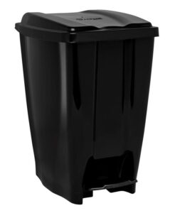 Lixeira Plástica C/Pedal 20L Preto, JAGUAR