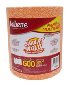 Pano Multiuso Smart, 28cmx40cm, (600 Panos), Laranja, VABENE