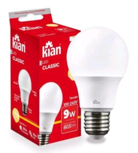 Lampada Led Classic Bulbo Amarela 9w (60w/16w) Biv, KIAN