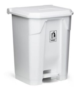 Lixeira Plástica C/Pedal 65L Branca, NOBRE